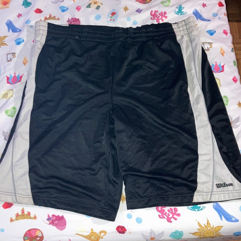 Wilson Men's Athletic Shorts in Black and Gray